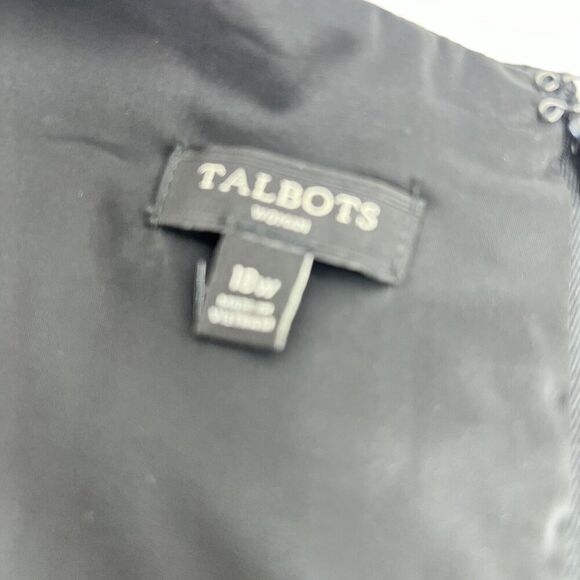 Talbots Black Sheath Dress With Ruffle Size 18W - Picture 4 of 5